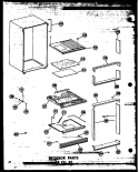 INTERIOR PARTS 18 CU. FT. Diagram and Parts List for ETM18N-A P6030329W A Amana Refrigerator