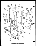REF DOOR PARTS Diagram and Parts List for TR18H P7711007W Amana Refrigerator