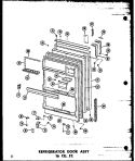 REF DOOR ASSY 16 CU. FT. Diagram and Parts List for ET16N P6023627W Amana Refrigerator