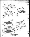 INTERIOR PARTS 16 CU. FT. Diagram and Parts List for ET16N P6023627W Amana Refrigerator