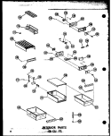 INTERIOR PARTS 16 CU. FT. Diagram and Parts List for ET16N P6023627W Amana Refrigerator