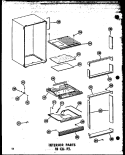 INTERIOR PARTS 18 CU. FT. Diagram and Parts List for ETM18N-C P6023630W C Amana Refrigerator
