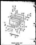 FZ DOOR ASSY ESR - 16W Diagram and Parts List for ESR-16W P6030304W Amana Refrigerator