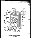 REF DOOR ASSY ESR - 16W Diagram and Parts List for ESR-16W P6030304W Amana Refrigerator