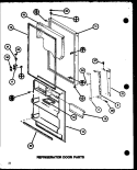 REF DOOR PARTS Diagram and Parts List for TMI18K P7803234W Amana Refrigerator
