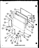 FZ DOOR PARTS Diagram and Parts List for TM16G P7553507W Amana Refrigerator