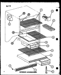 INTERIOR ACCESSORIES Diagram and Parts List for TM16G P7553507W Amana Refrigerator
