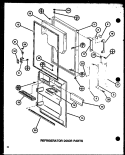 REF DOOR PARTS Diagram and Parts List for TR18J P7739004W Amana Refrigerator