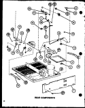 REAR COMPONENTS Diagram and Parts List for TR18J P7739004W Amana Refrigerator