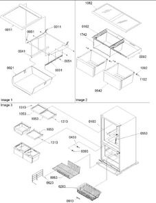 Shelving Diagram and Parts List for BRF20VW-P1321303WW  Amana Refrigerator