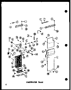 Evaporator Parts Diagram and Parts List for ESR22C-G-P73900-10WG  Amana Refrigerator