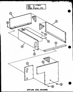 Uplow Coil Housing (d54921-16/p54921-16c) (d54921-20/p54921-20c) (d54921-21/p54921-21c) (d54921-24/p54921-24c) (d54921-28/p54921-28c) Diagram and Parts List for D54927-24 P54927-24C Amana Air Conditioner