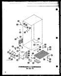 COMPRESSOR & CONDENSOR 18 CU. FT. Diagram and Parts List for ETM18J P6017808W Amana Refrigerator