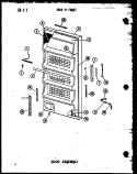 DOOR ASSY Diagram and Parts List for UF22C P6034572W Amana Freezer