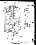 INTERIOR PARTS Diagram and Parts List for UF22C P6034572W Amana Freezer