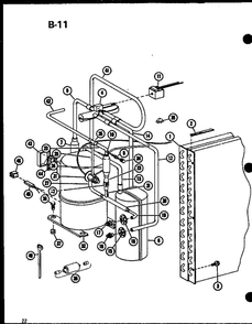 Diagram 9 Diagram and Parts List for ERHQ24-W01C P68522-6C Amana Air Conditioner