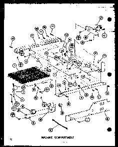 Machine Compartment Diagram and Parts List for SDI22GL-P7745505WL  Amana Refrigerator