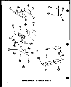 Refrigerator Interior Parts Diagram and Parts List for SDI22N-1-C-P60230-91WC  Amana Refrigerator