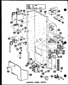 Control Panel Parts (crh5-1/p55200-25c) Diagram and Parts List for CRH215-1 P55200-19C Amana Air Conditioner
