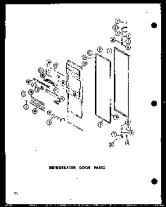 Refrigerator Door Parts Diagram and Parts List for SP19E-G-P74870-13WG  Amana Refrigerator