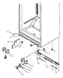 CABINET BOTTOM Diagram and Parts List for P1181812W L Amana Refrigerator