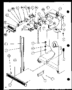 Section 11 Diagram and Parts List for SL22JB-P1116005W  Amana Refrigerator