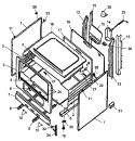CABINET ASSY Diagram and Parts List for RLS270UL P1142924NL Caloric Range