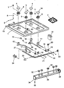 TOP BURNER ASSY Diagram and Parts List for RLS270UL P1142924NL Caloric Range