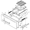 BROIL DRAWER ASSY Diagram and Parts List for RLS270UL P1142924NL Caloric Range