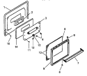 OVEN DOOR ASSY Diagram and Parts List for RLS270UL P1142924NL Caloric Range