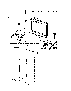 Freezer Door And Handles Diagram and Parts List for 11173309911  Kenmore Refrigerator