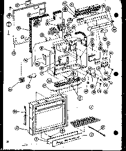 Insullation Diagram and Parts List for SDI22GL-P7745505WL  Amana Refrigerator