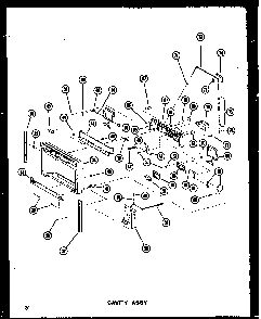 Cavity Assy Diagram and Parts List for SDI22W-C-P60340-74WC  Amana Refrigerator