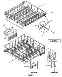 RACKS Diagram and Parts List for  Speed Queen Dishwasher