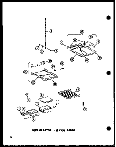 Refrigerator Interior Parts Diagram and Parts List for ESR22C-G-P73900-10WG  Amana Refrigerator