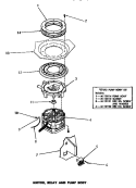 MOTOR, RELAY & PUMP BODY Diagram and Parts List for  Speed Queen Dishwasher