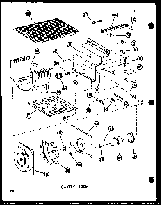 Cavity Assy Diagram and Parts List for SDI22N-1-C-P60230-91WC  Amana Refrigerator