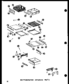 Refrigerator Interior Parts Diagram and Parts List for SDI22N-1-C-P60230-91WC  Amana Refrigerator