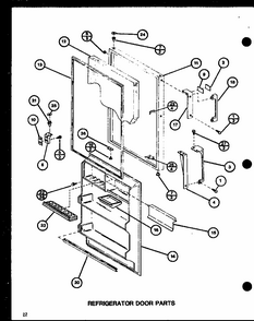 Refrigerator Door Parts (tmi20sph/p7711030w) (tmi20sph/p7711031w) (trg20sph/p7711038w) (trg20sph/p7711039w) Diagram and Parts List for TMI20SPH-P7711031W  Amana Refrigerator