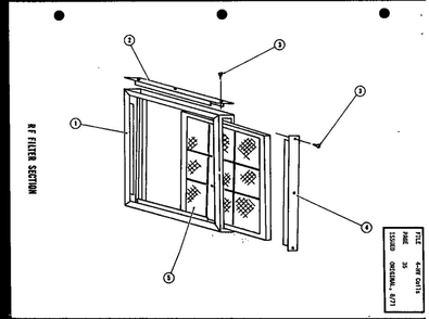 Rf Filter Section Diagram and Parts List for RF4,5 P53802-2C Amana Air Conditioner