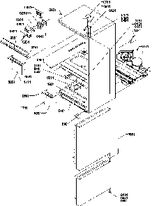 Controls & Light Covers Diagram and Parts List for BX20S5W-P1196507WW  Amana Refrigerator