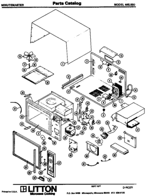 01 - Page 1 Diagram and Parts List for  Maytag Microwave