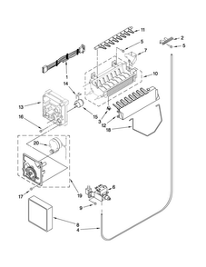 Icemaker Parts Diagram and Parts List for MSD2274VEM01  Maytag Refrigerator