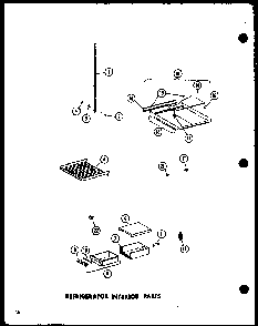 Refrigerator Interior Parts Diagram and Parts List for SP19E-C-P74870-2WC  Amana Refrigerator