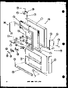Upper Door Parts Diagram and Parts List for ESR16B-P60303-79W  Amana Refrigerator