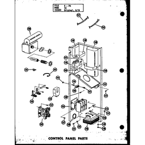 Control Panel Parts 2 Diagram and Parts List for PKE3-3H P54565-7C Amana Air Conditioner