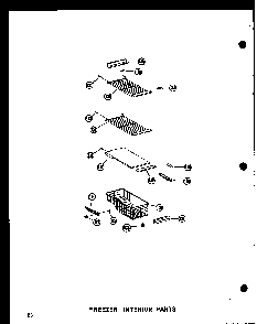 Freezer Interior Parts Diagram and Parts List for SDI22N-C-P60201-65WC  Amana Refrigerator