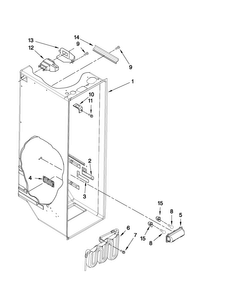 Refrigerator Liner Parts Diagram and Parts List for MSD2550VES03  Maytag Refrigerator