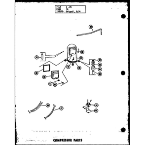 Compressor Parts Diagram and Parts List for PKE3-3H P54565-7C Amana Air Conditioner