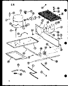 Compressor Diagram and Parts List for ESBFC16D-C-P60235-23WC  Amana Refrigerator